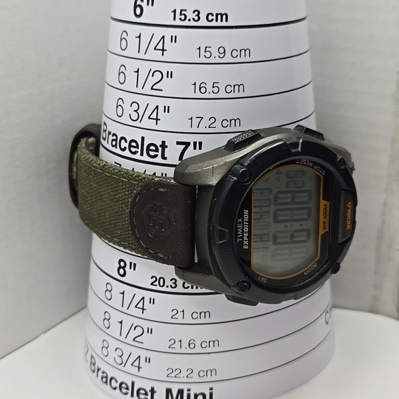 Mens Timex Expedition Indiglo T49947 Digital Watch Nylon Band Y9 New Battery - Picture 6 of 13